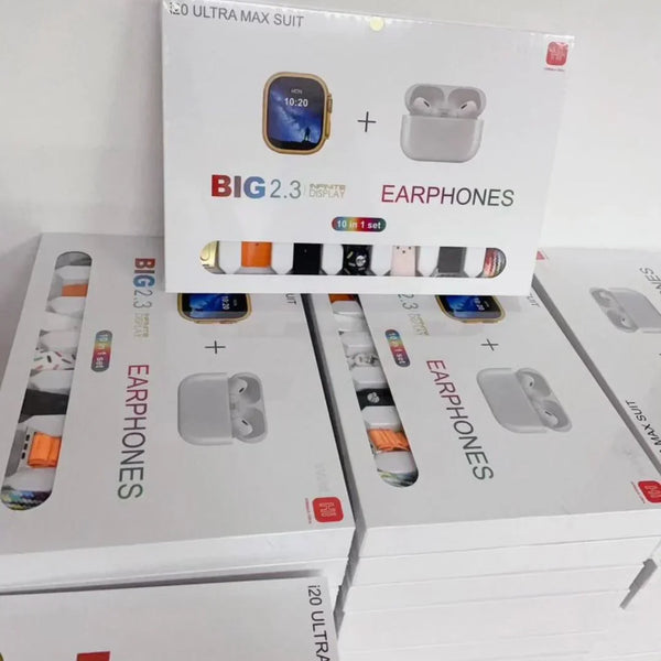 I20 Ultra Smart Watch With Earbuds And 7 Straps