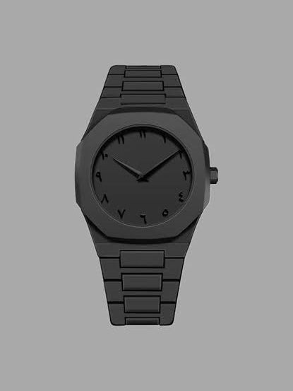 Aura Quartz Watch Black Timepiece With Arabic Numerals